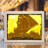 Across The Sea 1 – Paper Cut Light Box File - Cricut File - 20x26cm - LightBoxGoodMan - LightboxGoodman