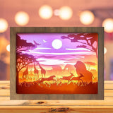 Africa Landscape 1 - Paper Cutting Light Box - LightBoxGoodman