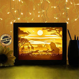 Africa Landscape 1 - Paper Cutting Light Box - LightBoxGoodman - LightboxGoodman