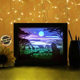 Africa Landscape 1 - Paper Cutting Light Box - LightBoxGoodman - LightboxGoodman