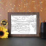 Africa Landscape 1 - Paper Cutting Light Box - LightBoxGoodman - LightboxGoodman