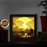 Africa Landscape 2 – Paper Cut Light Box File - Cricut File - 8x8 inches - LightBoxGoodMan - LightboxGoodman