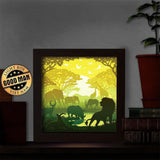 Africa Landscape 2 – Paper Cut Light Box File - Cricut File - 8x8 inches - LightBoxGoodMan - LightboxGoodman