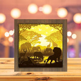 Africa Landscape 2 - Paper Cutting Light Box - LightBoxGoodman