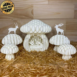 Africa Landscape - 3D Pop-up Light Box Mushroom File - Cricut File - LightBoxGoodMan - LightboxGoodman