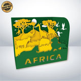 Africa Landscape - Paper Cut Mini-Showcase File - Cricut File - 10x12cm - LightBoxGoodMan - LightboxGoodman