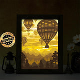 Air Balloons - Paper Cut Light Box File - Cricut File - 8x10 Inches - LightBoxGoodMan - LightboxGoodman