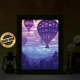 Air Balloons - Paper Cut Light Box File - Cricut File - 8x10 Inches - LightBoxGoodMan - LightboxGoodman