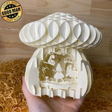 Alice - 3D Pop-up Light Box Mushroom File - Cricut File - LightBoxGoodMan - LightboxGoodman