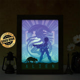 Alien – Paper Cut Light Box File - Cricut File - 20x26cm - LightBoxGoodMan - LightboxGoodman