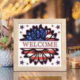 America Welcome 2 – Paper Cut Light Box File - Cricut File - 8x8 inches - LightBoxGoodMan - LightboxGoodman