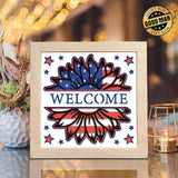 America Welcome 2 – Paper Cut Light Box File - Cricut File - 8x8 inches - LightBoxGoodMan - LightboxGoodman