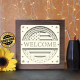 America Welcome - Paper Cutting Light Box - LightBoxGoodman - LightboxGoodman