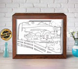 American Farm 1 - Paper Cut Light Box File - Cricut File - 8x10 Inches - LightBoxGoodMan - LightboxGoodman