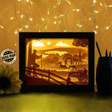 American Farm 1 - Paper Cutting Light Box - LightBoxGoodman - LightboxGoodman