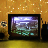 American Farm 1 - Paper Cutting Light Box - LightBoxGoodman - LightboxGoodman