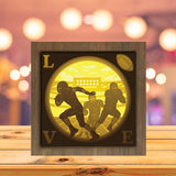 American Football 2  - Paper Cutting Light Box - LightBoxGoodman