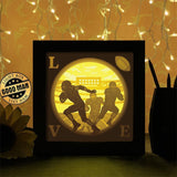 American Football 2 - Paper Cutting Light Box - LightBoxGoodman - LightboxGoodman