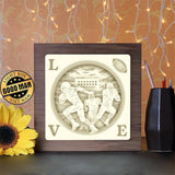 American Football 2 - Paper Cutting Light Box - LightBoxGoodman - LightboxGoodman