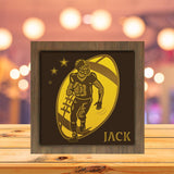 American Football 3  - Paper Cutting Light Box - LightBoxGoodman