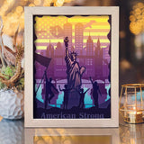 American Strong 1 – Paper Cut Light Box File - Cricut File - 8x10 inches - LightBoxGoodMan