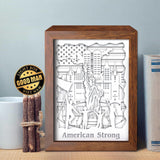 American Strong 1 – Paper Cut Light Box File - Cricut File - 8x10 inches - LightBoxGoodMan - LightboxGoodman