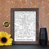 American Strong 1 - Paper Cutting Light Box - LightBoxGoodman - LightboxGoodman