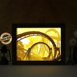 Amusement Park Roller Coaster – Paper Cut Light Box File - Cricut File - 8x10 Inches - LightBoxGoodMan - LightboxGoodman