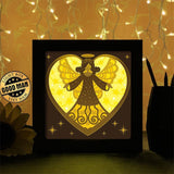 Angel 2 - Paper Cutting Light Box - LightBoxGoodman - LightboxGoodman