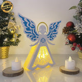 Angel Mandala - Paper Cut Angel Light Box File - Cricut File - 8x8 inches - LightBoxGoodMan - LightboxGoodman