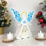 Angel Mandala - Paper Cut Angel Light Box File - Cricut File - 8x8 inches - LightBoxGoodMan - LightboxGoodman