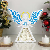 Angel - Paper Cut Angel Light Box File - Cricut File - 8x8 inches - LightBoxGoodMan - LightboxGoodman