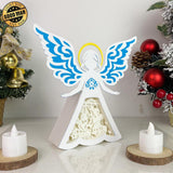 Angel - Paper Cut Angel Light Box File - Cricut File - 8x8 inches - LightBoxGoodMan - LightboxGoodman