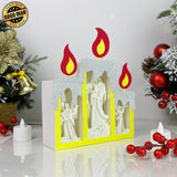 Angel - Paper Cut Candle Light Box File - Cricut File - 8,6x7 inches - LightBoxGoodMan - LightboxGoodman