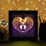 Angel Wings Memorial - Personalized Paper Cutting Light Box - LightBoxGoodman - LightboxGoodman