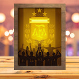 Argentina National Football Team - Paper Cutting Light Box - LightBoxGoodman - LightboxGoodman