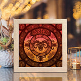 Aries - 12 Zodiac – Paper Cut Light Box File - Cricut File - 20x20cm - LightBoxGoodMan - LightboxGoodman