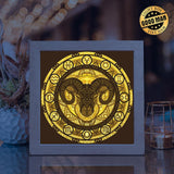 Aries Mandala – Paper Cut Light Box File - Cricut File - 20x20cm - LightBoxGoodMan - LightboxGoodman