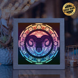 Aries Mandala – Paper Cut Light Box File - Cricut File - 20x20cm - LightBoxGoodMan - LightboxGoodman