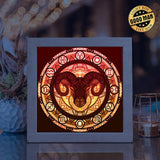 Aries Mandala – Paper Cut Light Box File - Cricut File - 20x20cm - LightBoxGoodMan - LightboxGoodman