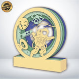 Astronaut - Paper Circle File - Cricut File - 16x18cm - LightBoxGoodMan - LightboxGoodman