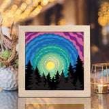 Aurora Borealis 2 – Paper Cut Light Box File - Cricut File - 8x8 inches - LightBoxGoodMan - LightboxGoodman