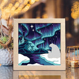 Aurora Borealis 4 – Paper Cut Light Box File - Cricut File - 8x8 inches - LightBoxGoodMan