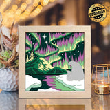 Aurora Borealis 4 – Paper Cut Light Box File - Cricut File - 8x8 inches - LightBoxGoodMan - LightboxGoodman