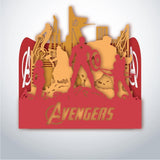 Avenger  - Paper Cut Mini-Showcase File - Cricut File - 10x12cm - LightBoxGoodMan