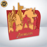 Avenger - Paper Cut Mini-Showcase File - Cricut File - 10x12cm - LightBoxGoodMan - LightboxGoodman