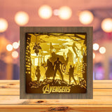 Avengers 1 Square - Paper Cutting Light Box - LightBoxGoodman - LightboxGoodman