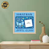 Baby Stats – Personalized Papercut Lightbox File - 8x8" - Cricut File - LightBoxGoodMan - LightboxGoodman