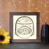 Baby Yoda 1 Square - Paper Cutting Light Box - LightBoxGoodman - LightboxGoodman