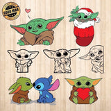 Baby Yoda - Cricut File - Svg, Png, Dxf, Eps - LightBoxGoodMan - LightboxGoodman